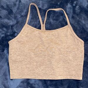 Brown Strappy Crop Top